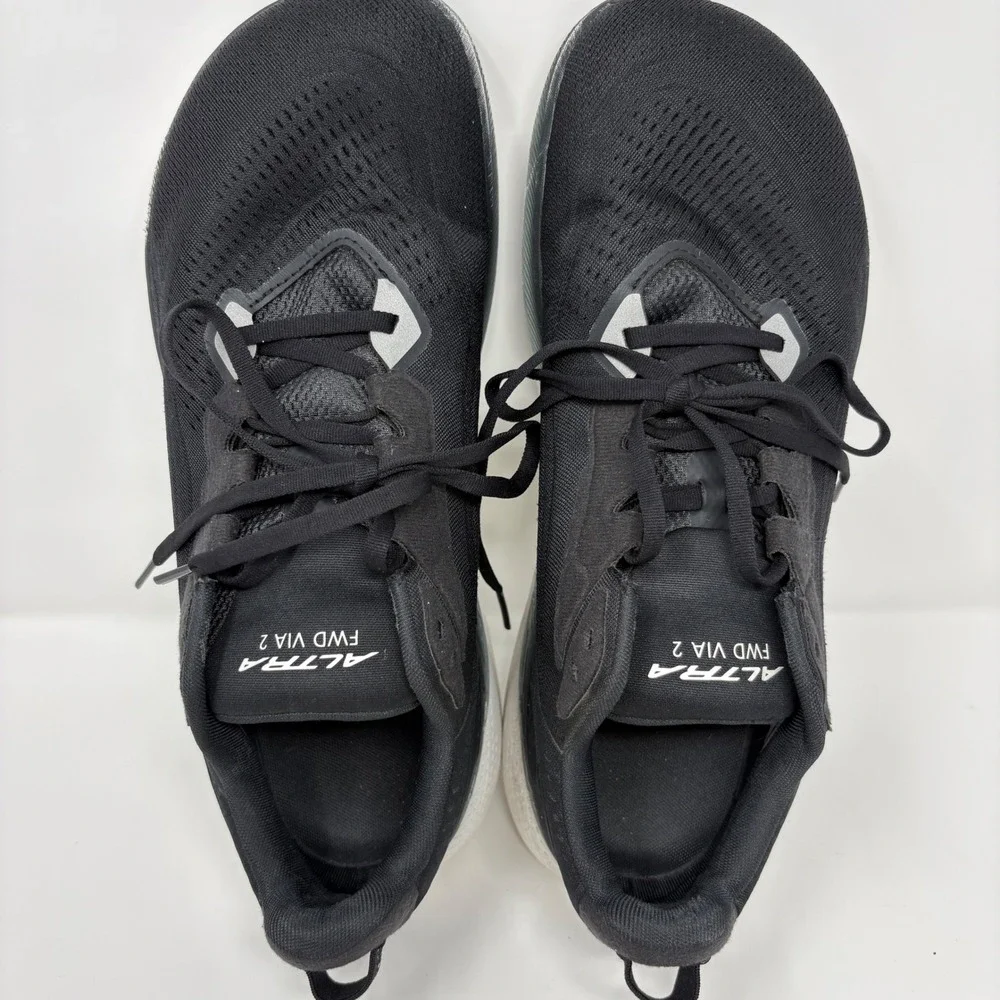 Altra FWD VIA 2 Mens Size 12 Black White Running Shoes (AL0A85SR010)